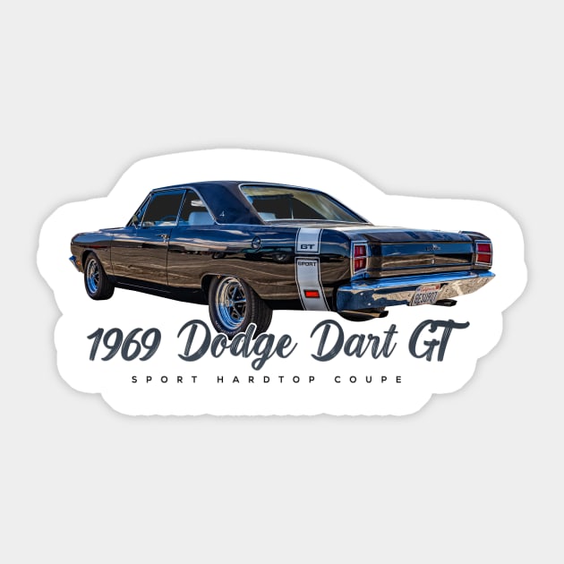 1969 Dodge Dart GT Sport Hardtop Coupe Sticker by Gestalt Imagery